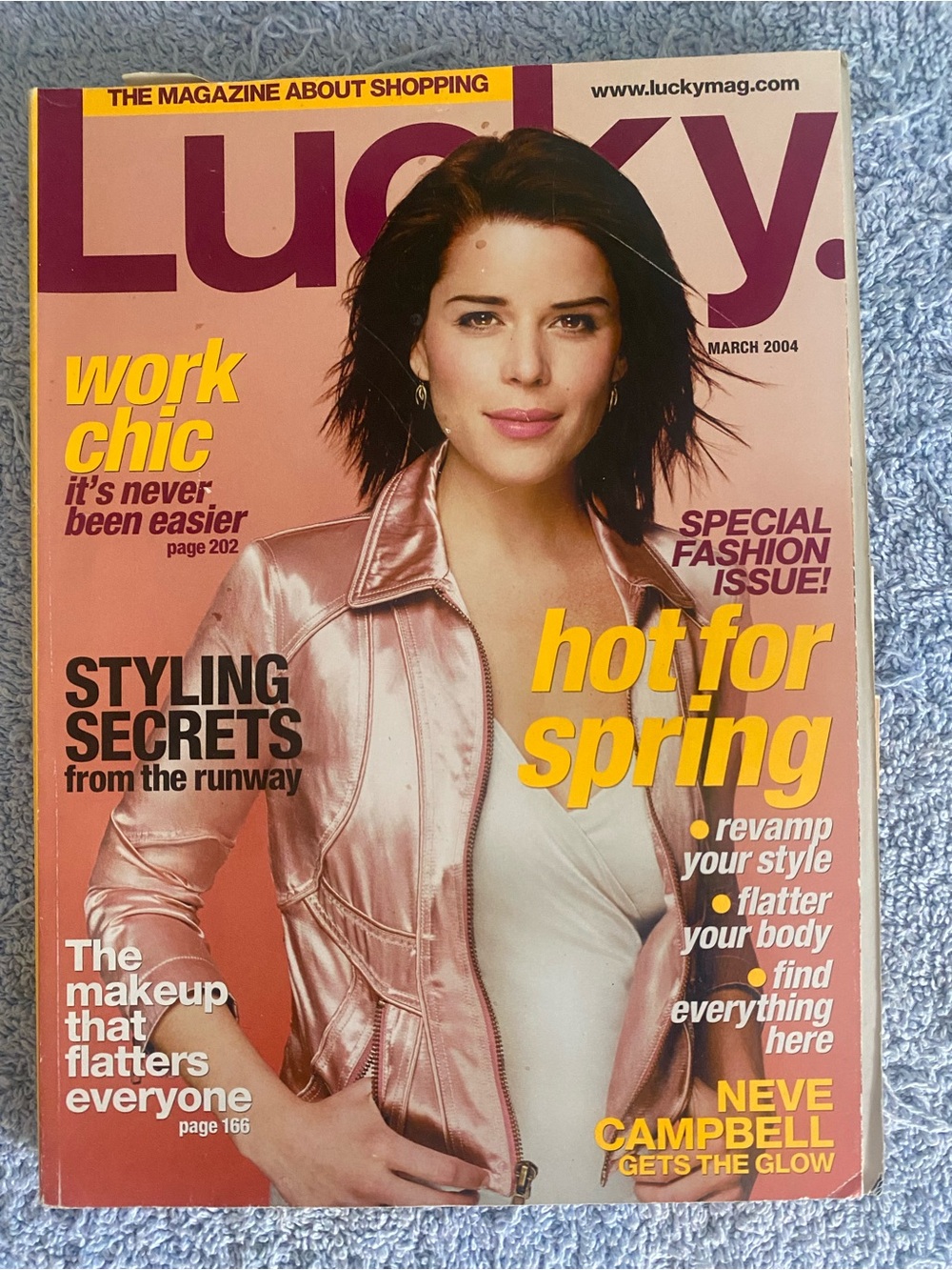 VINTAGE Lucky Magazine March 2004
Neve Campbell Cover